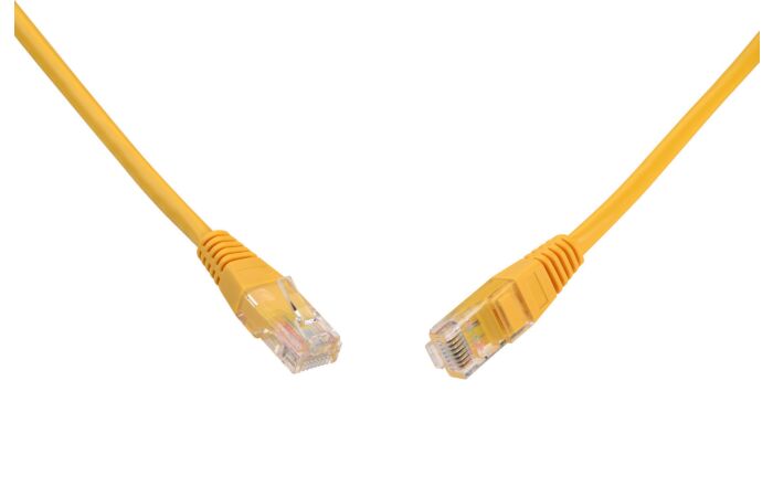 SOLARIX Patch kabel CAT5E UTP PVC 0,5m žlutý non-snag-proof C5E-155YE-0,5MB