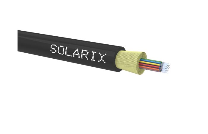 SOLARIX DROP1000 kabel Solarix 24vl 9/125 3.9mm LSOH Eca černý SXKO-DROP-24-OS-LSOH