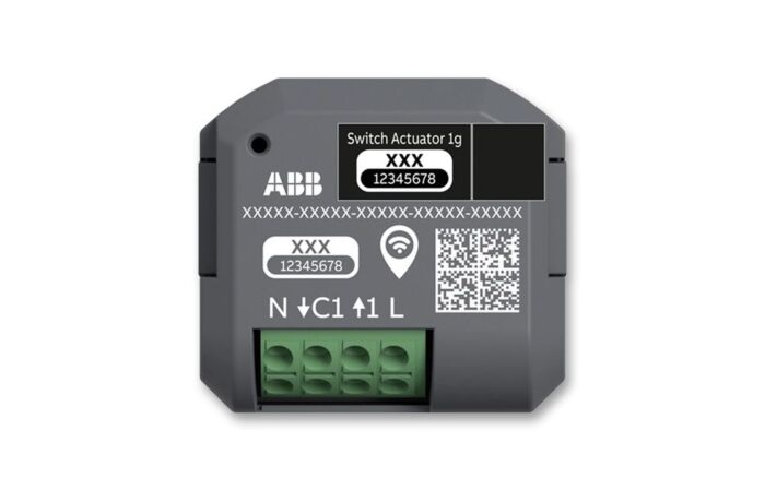ABB Tělo 2CKA006710A0034 Aktor spínací, 1násobný, 230 V AC, s Bluetooth a free@home WL, vestavný