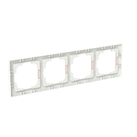 ABB Zoni 3901T-A00040 142 Rámeček čtyřnásobný, pro vodorovnou i svislou montáž pudrová / bílá