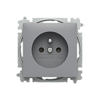 ABB ZONI Zásuvka 6619T-A06657 241 s clonkami, bezšroubové svorky, IP40, Zoni®, šedá
