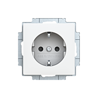 ABB ZONI Zásuvka 6620T-A07657 240 jednonásobná s bočními kontakty, s clonkami matná bílá