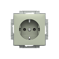 ABB Zoni 6620T-A07657 243 Zásuvka jednonásobná s bočními kontakty, s clonkami olivová