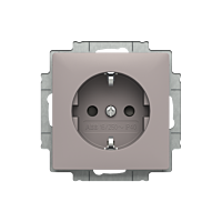 ABB ZONI Zásuvka 6620T-A07657 244 jednonásobná s bočními kontakty, s clonkami greige