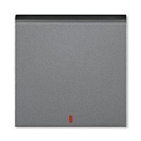 ABB LEVIT Ovladač 3559H-A00655 69 spínače kolébkového s červeným průzorem, ocelová/kouřová černá