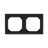 ABB LEVIT Rámeček 3901H-A05520 63 dvojnásobný s otvorem 55x55, onyx/kouřová černá