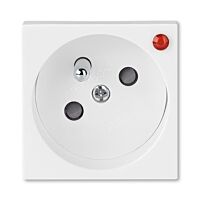 ABB PROFIL 45 Zásuvka 5595N-C02357 B s ochranou před přepětím a optickou signalizací poruchy, bílá (RAL 9010)