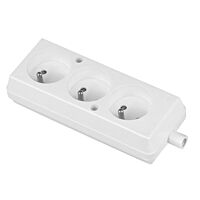 Zásuvka 3x2p+Z 16A 250V s uzemněním