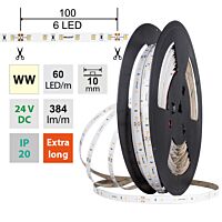 MCLED Pásek LED SMD2835 WW, 60LED/m, 4,8W/m, DC 24V, 384lm/m, CRI90, IP20, 10mm, 50m