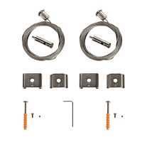 SLV Závěs z drátěného lana pro EUTRAC®, S-TRACK a 1fázové lišty, 5m, dvoudílná sada