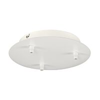 SLV Rozeta stropní  3 výstupy, kulatá, včetně odlehčovacích profilů, bílá