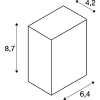 SLV Svítidlo LED QUAD 1 4,6W 100lm 3000K nástěnné IP44 bílá