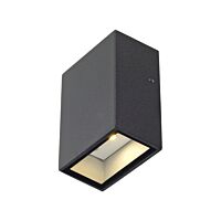 SLV Svítidlo LED QUAD 1 4,6W 80lm 3000K nástěnné IP44 antracit
