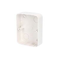 ELEMAN Krabice lištová KL 80x28 2 ZTG, pod dvouzásuvku TANGO, na omítku, hloubka 28mm bílá