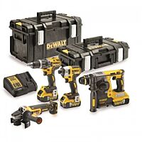 DeWALT  Sada DCH273 + DCD796 + DCG405 + DCF887 / AKU bezuhlíková sada nářadí
