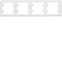 HAGER Rámeček LUMINA Soul WL5240 4násobný vodorovný bílá lesk