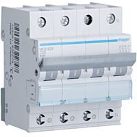 Jistič 3 + N pól. 25A, char.C, 6 kA, bez