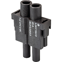 WIELAND Vložka modulární vidlicová, 20A, 2 póly