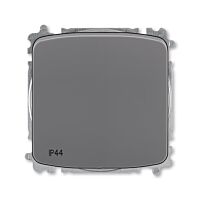 ABB Spínač TANGO 3559A-A86940 S2 přepínací s krytem, řazení 6/0, bezšroubové svorky, kouřová šedá, IP44