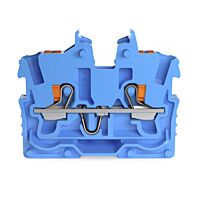WAGO Svorka 2250-304 2vodičová průchozí Mini s ovládacím tlačítkem 1 mm², modrá