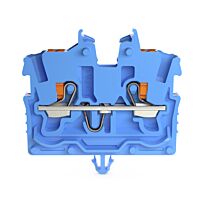 WAGO Svorka 2250-314 2vodičová průchozí Mini s ovládacím tlačítkem 1 mm², modrá