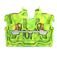 WAGO Svorka 2250-327 2vodičová průchozí Mini s ovládacím tlačítkem 1 mm², zelenožlutá
