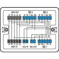 WAGO Krabice 899-681/147-000 Distribuční 400 V + DALI 2 vstupy, bílá