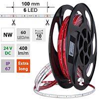 MCLED Pásek LED SMD2835 NW, 60LED/m, 4,8W/m, DC 24V, 400lm/m, CRI90, IP67, 10mm, 50m