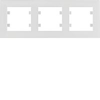 HAGER Rámeček LUMINA Intense WL5730 3násobný vodorovný IP20 bílá lesk