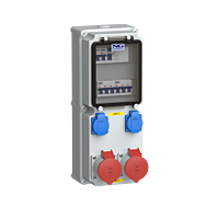 zás. 2x CEE 32A 5p 400V, 2x 16A 230V, ch