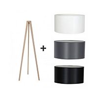 AZZARDO Tělo stojací lampy Tripod Wood Lampbody AZ3013 E27 1x60W bez stínidla IP20 dekor dřevo