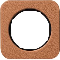 Rámeček 1-násobný, Berker R.1, hnědá kůž