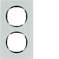 Rámeček, 2-násobný, Berker R.8, sklo bíl