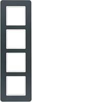 Rámeček, 4-násobný, Berker Q.7, antracit