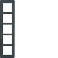 Rámeček, 5-násobný, Berker Q.7, antracit