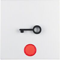 Kolébka s červenou čočkou a hmatným symb