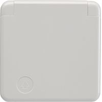 Zásuvka schuko s krytem, wg Up IP44, bíl