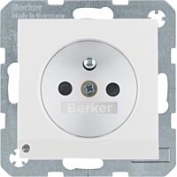 Zásuvka se zemnicím kolíkem a LED orient