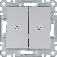 HAGER Tlačítko LUMINA WL0322 1-pólové žaluziové stříbrná mat