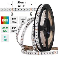 MCLED Pásek LED SMD4040 RGB, 120LED/m, 14W/m, DC 24V, 435lm/m, IP20, 10mm, 50m