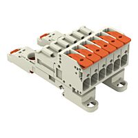 WAGO Konektor 831-1206/306-000 1vodičový s pájecími piny Páčka Push-in CAGE CLAMP®, šedá
