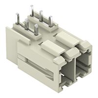 WAGO Konektor 831-3642 s pájecími piny THT Pájecí kontakt 1,0 × 1,2 mm Úhlové provedení, šedá