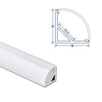 Profil AL 16/16mm RS2 mléčný 2m komplet
