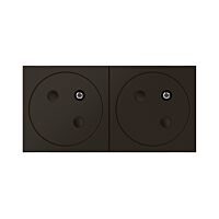 Zásuvka MOSAIC 079192L 2X2P+T antrac.