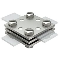 OBO BETTERMANN Křížová spojka, 30mm, Ušlechtilá ocel, korozivzdorná materiál 1.4401, V4A, 1.4401, bez povrch. úpravy, dodatečně ošetřeno typ 256 DIN 30 V4A