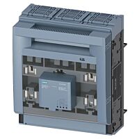 SIEMENS  Pojistkový odpínač velikost 3, 3pól. provedení se signalizací stavu pojistek EFM10, AC 230÷690 V, pro montáž na přípojnice, rozteč 60mm, šroubové svorky  typ 3NP1163-1BC12