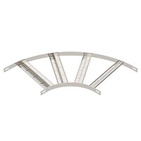 OBO BETTERMANN Oblouk 90°, pro kabelový žebřík SL, B406mm, Nerez, materiál 1.4571 A4, 1.4571 bez povrch. úpravy, dodatečně ošetřeno typ SLZB L 90 400 A4