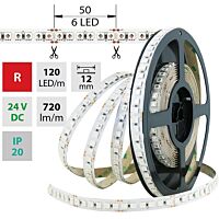 MCLED Pásek LED SMD5050 R, 120LED/m, 28,8W/m, 720lm/m, IP20, DC 24V, 12mm, 50m