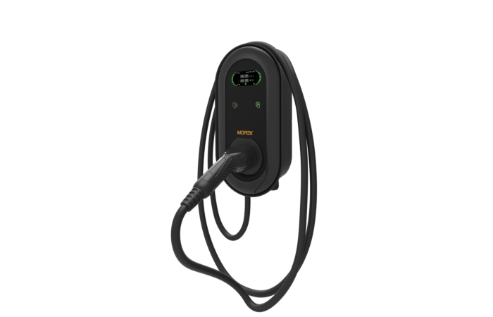 MOREK Stanice MEV11DREWG6T2 chytrá nabíjecí EV 11kW, 3.8" LCD, LAN, WiFi, 4G, RFID, 6,5m kabel, konektor Typ2, Push-in svorky