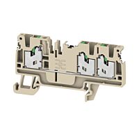 WEIDMÜLLER Svorka S3C 2.5 DL, 2.5 mm² 800 V, 24 A, průchozí, SNAP IN, počet připojení 3, tmavě béžová